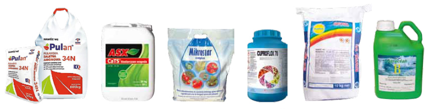 Pulan / ASX CaTS / Mikrostar complex / Cuproflox 70 / Rosasol / Agrocéan B